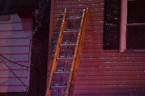 Firefighters Struggle To Put Out Fire In Three Homes On Woodside Avenue In Newark New Jersey Due To High Winds And Freezing Temp