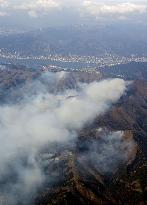 Forest fire in northeastern Japan