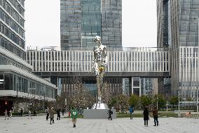 Giant Machina Sculpture in Shanghai