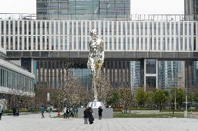Giant Machina Sculpture in Shanghai