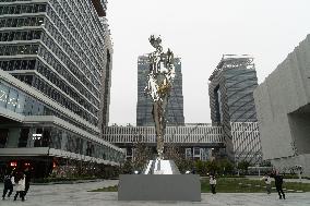 Giant Machina Sculpture in Shanghai