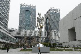 Giant Machina Sculpture in Shanghai
