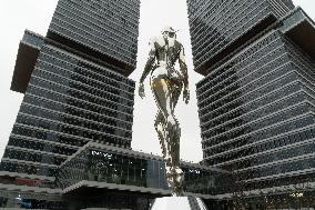 Giant Machina Sculpture in Shanghai