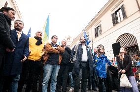 Pro-Ukraine Sit-in In Rome