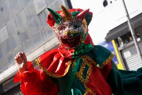 Bolivian Carnival Street In The City Of São Paulo, Brazil