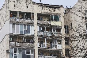 Response effort to Russian drone strike in Kharkiv