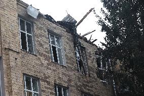 Response effort to Russian drone strike in Kharkiv