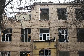 Response effort to Russian drone strike in Kharkiv