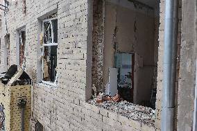 Response effort to Russian drone strike in Kharkiv