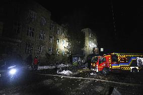 Kharkiv hospital gets damaged by Russian drone attack
