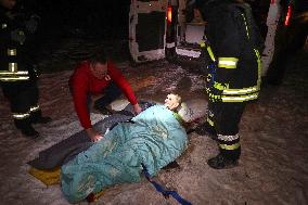 Kharkiv hospital gets damaged by Russian drone attack