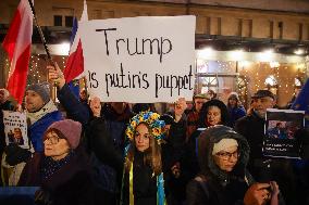 Demonstration In Solidarity With Ukraine In Krakow, Poland