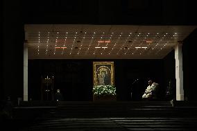 Religion: Cardinal Robert Prevost leads the recitation of the Holy Rosary for Pope Francis on March 03, 2025