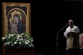 Religion: Cardinal Robert Prevost leads the recitation of the Holy Rosary for Pope Francis on March 03, 2025