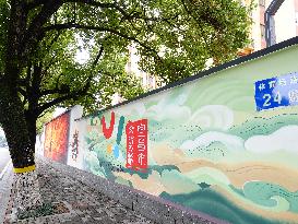 Nezha 2 Theme Wall Painting in Yichang