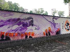 Nezha 2 Theme Wall Painting in Yichang
