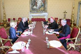 Cardinal Parolin Meets Lithuanian President at the Vatican