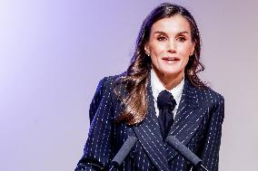 Queen Letizia At The World Rare Disease Day Event In Oviedo