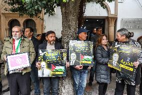 Demonstration In Support Of Detainees In “Conspiracy Against State Security” Case First Remote Hearing In Tunis