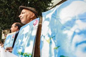 Demonstration In Support Of Detainees In “Conspiracy Against State Security” Case First Remote Hearing In Tunis