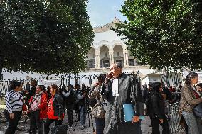 Demonstration In Support Of Detainees In “Conspiracy Against State Security” Case First Remote Hearing In Tunis