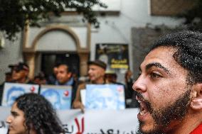 Demonstration In Support Of Detainees In “Conspiracy Against State Security” Case First Remote Hearing In Tunis