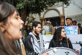 Demonstration In Support Of Detainees In “Conspiracy Against State Security” Case First Remote Hearing In Tunis