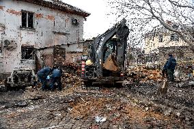 Aftermath of Russian drone attack on Odesa, March 4, 2025