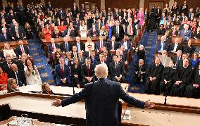 President Trump Delivers Addresses A Joint Session Of Congress - DC