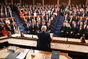 President Trump Delivers Addresses A Joint Session Of Congress - DC