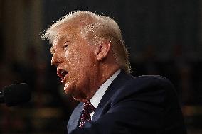 President Trump Delivers Addresses A Joint Session Of Congress - DC