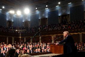 President Trump Delivers Addresses A Joint Session Of Congress - DC