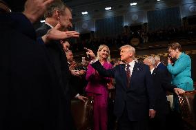 President Trump Delivers Addresses A Joint Session Of Congress - DC
