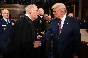 President Trump Delivers Addresses A Joint Session Of Congress - DC