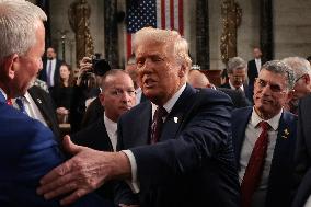 President Trump Delivers Addresses A Joint Session Of Congress - DC