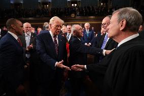 President Trump Delivers Addresses A Joint Session Of Congress - DC