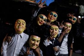 Carnival Of Masks And Costumes In La Magdalena Neighborhood, Culhuacán, Mexico City