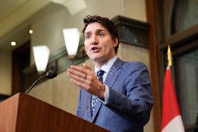 Trudeau Press Conference on Imposed US Tariffs - Ottawa