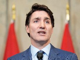 Trudeau Press Conference on Imposed US Tariffs - Ottawa