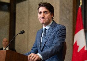 Trudeau Press Conference on Imposed US Tariffs - Ottawa