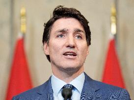 Trudeau Press Conference on Imposed US Tariffs - Ottawa