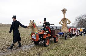 Butter Week celebration in Kyivs Pyrohiv Folk Museum