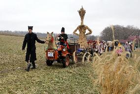 Butter Week celebration in Kyivs Pyrohiv Folk Museum