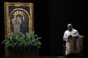 Religion: Cardinal Marcello Semeraro leads the recitation of the Holy Rosary for Pope Francis on March 05, 2025