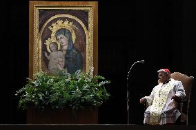 Religion: Cardinal Marcello Semeraro leads the recitation of the Holy Rosary for Pope Francis on March 05, 2025