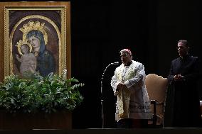 Religion: Cardinal Marcello Semeraro leads the recitation of the Holy Rosary for Pope Francis on March 05, 2025