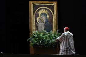Religion: Cardinal Marcello Semeraro leads the recitation of the Holy Rosary for Pope Francis on March 05, 2025