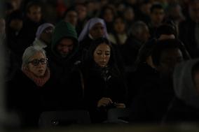 Religion: Cardinal Marcello Semeraro leads the recitation of the Holy Rosary for Pope Francis on March 05, 2025
