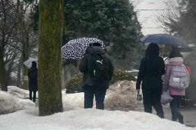 Cold And Rainy Day In Toronto