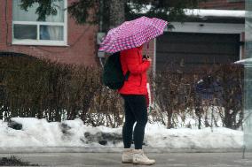 Cold And Rainy Day In Toronto